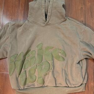 wake up the people of yvr hoodie xs in brown